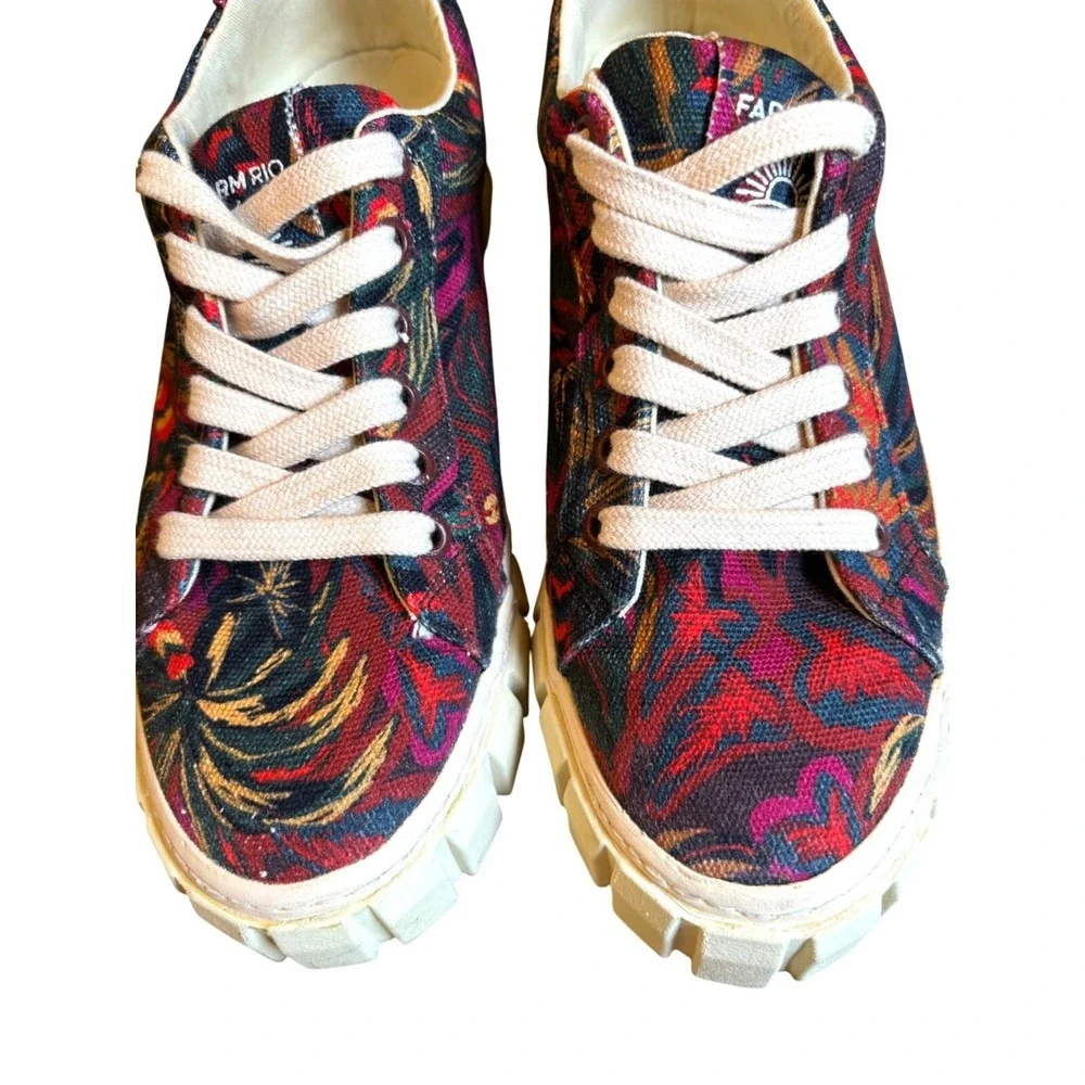 Farm Rio Sneakers Size‎ EUR 39/EUA 8 Sunset Forest Platform Multi Color Tropical